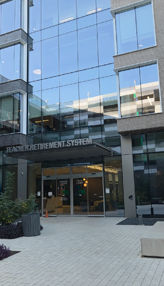 Commercial Parking Garage Cleaning and patios for the Teachers Retirement System in Austin, TX.